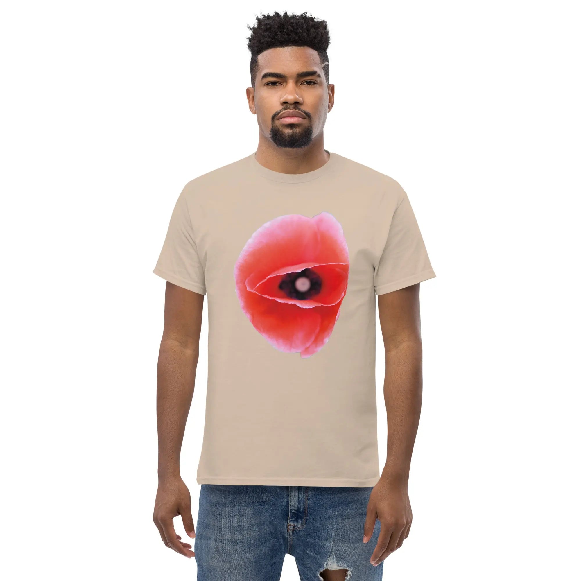 Queer Botanicals | Red Poppy  Unisex Classic Short Sleeve T-Shirt BaDeYaDeYa