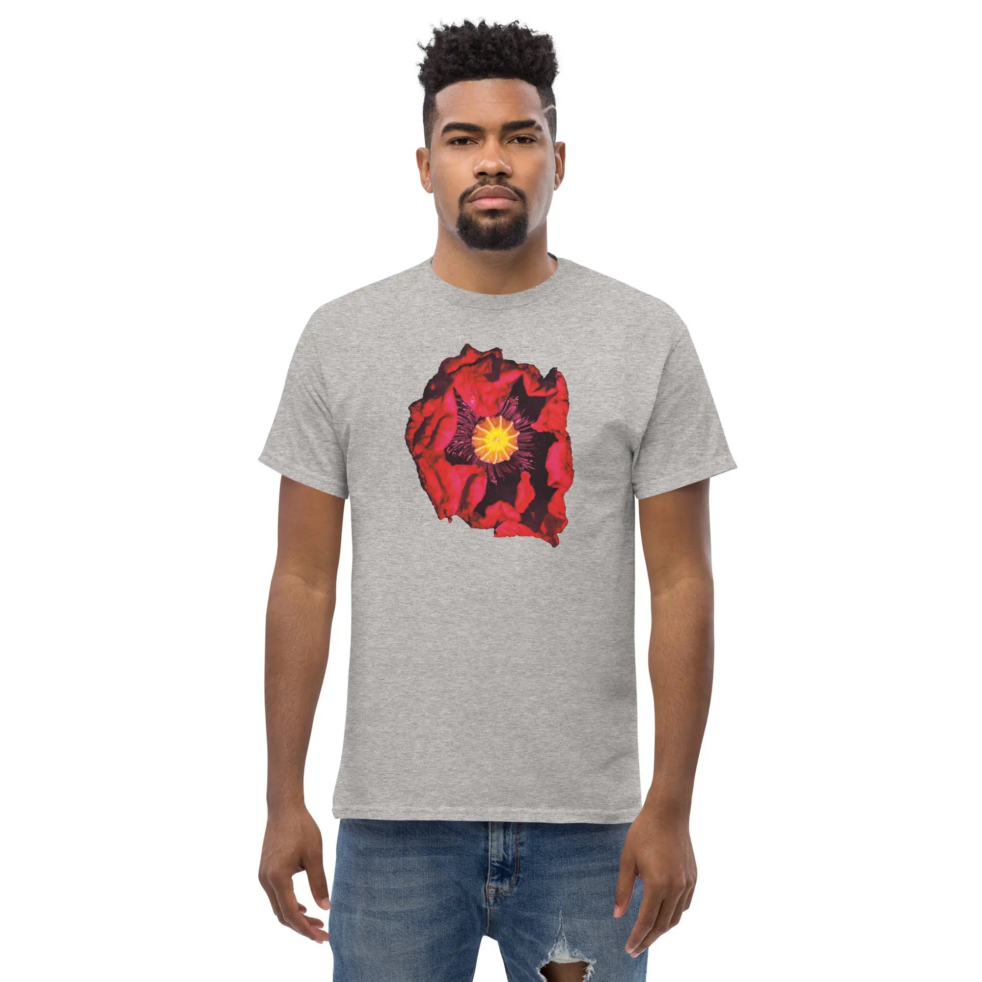 Queer Botanicals | Opening Red Poppy | Unisex Classic T-Shirt BaDeYaDeYa