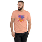 Fluorescent Flowers | Love In A Mist | Men's Fitted Short Sleeve T-Shirt BaDeYaDeYa