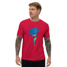 Queer Botanicals  | Blue Rose | Men's Fitted Short Sleeve T-Shirt BaDeYaDeYa