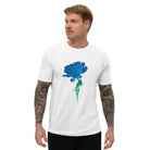 Queer Botanicals  | Blue Rose | Men's Fitted Short Sleeve T-Shirt BaDeYaDeYa