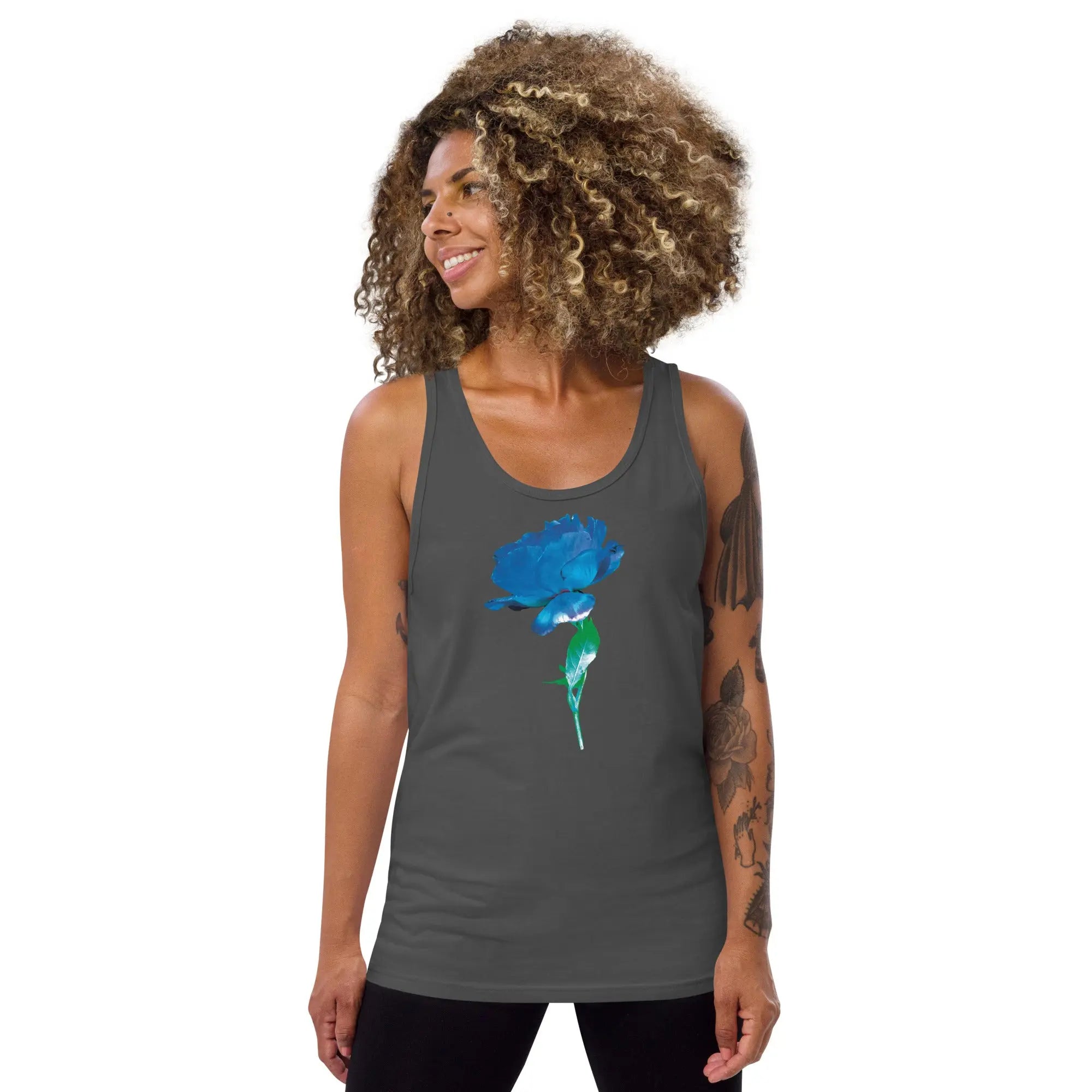 Queer Botanicals  | Blue Rose | Unisex Tank Top BaDeYaDeYa