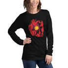 Queer Botanicals | Opening Red Poppy | Unisex Long Sleeve T-Shirt BaDeYaDeYa