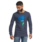 Queer Botanicals  | Blue Rose | Unisex Long Sleeve T-Shirt BaDeYaDeYa