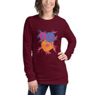 Fluorescent Flowers | Love In A Mist | Unisex Long Sleeve T-Shirt BaDeYaDeYa