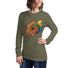 Queer Botanicals | Rainbow Rose | Unisex Long Sleeve T-Shirt BaDeYaDeYa