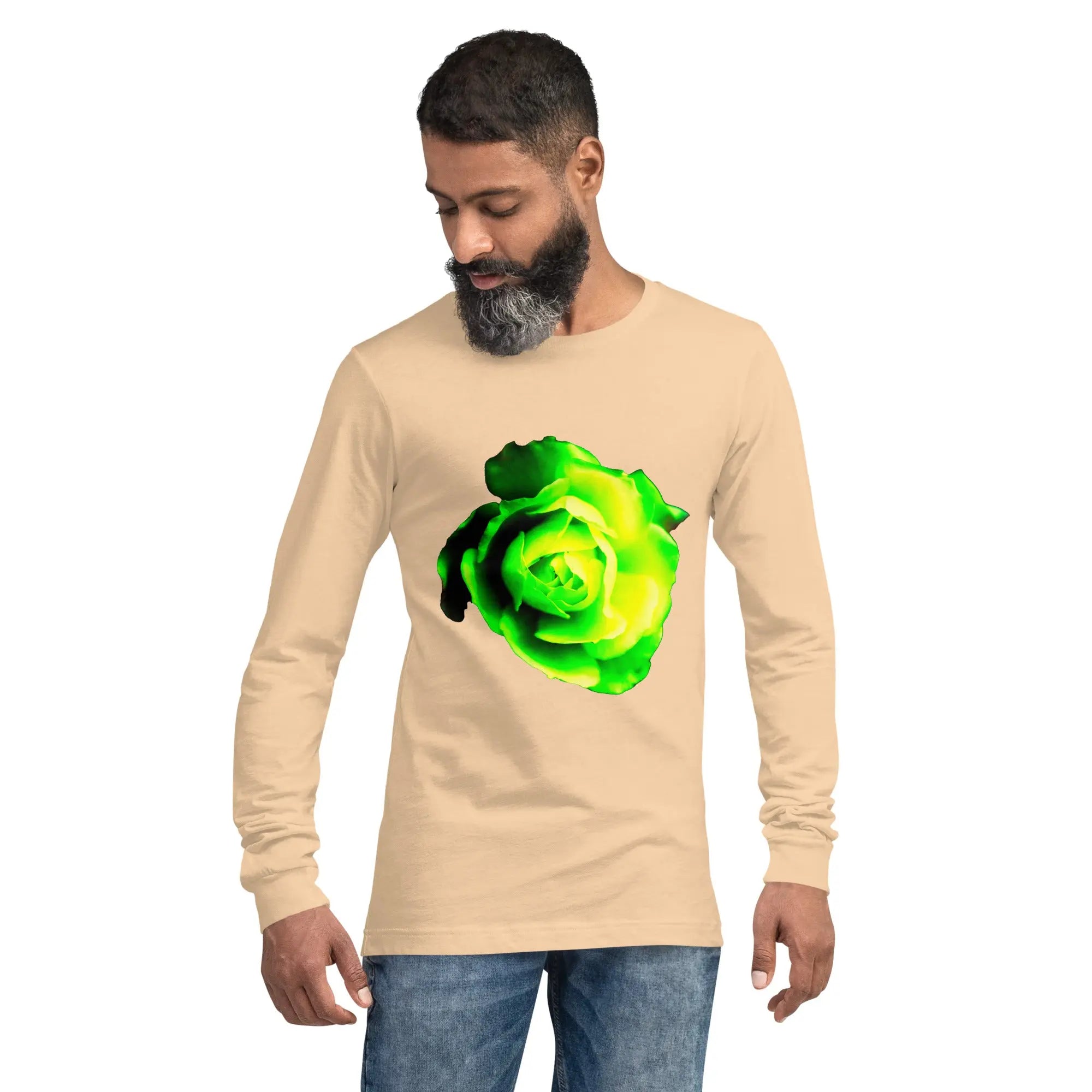 Queer Botanicals | Lime Rose | Unisex Long Sleeve T-Shirt BaDeYaDeYa