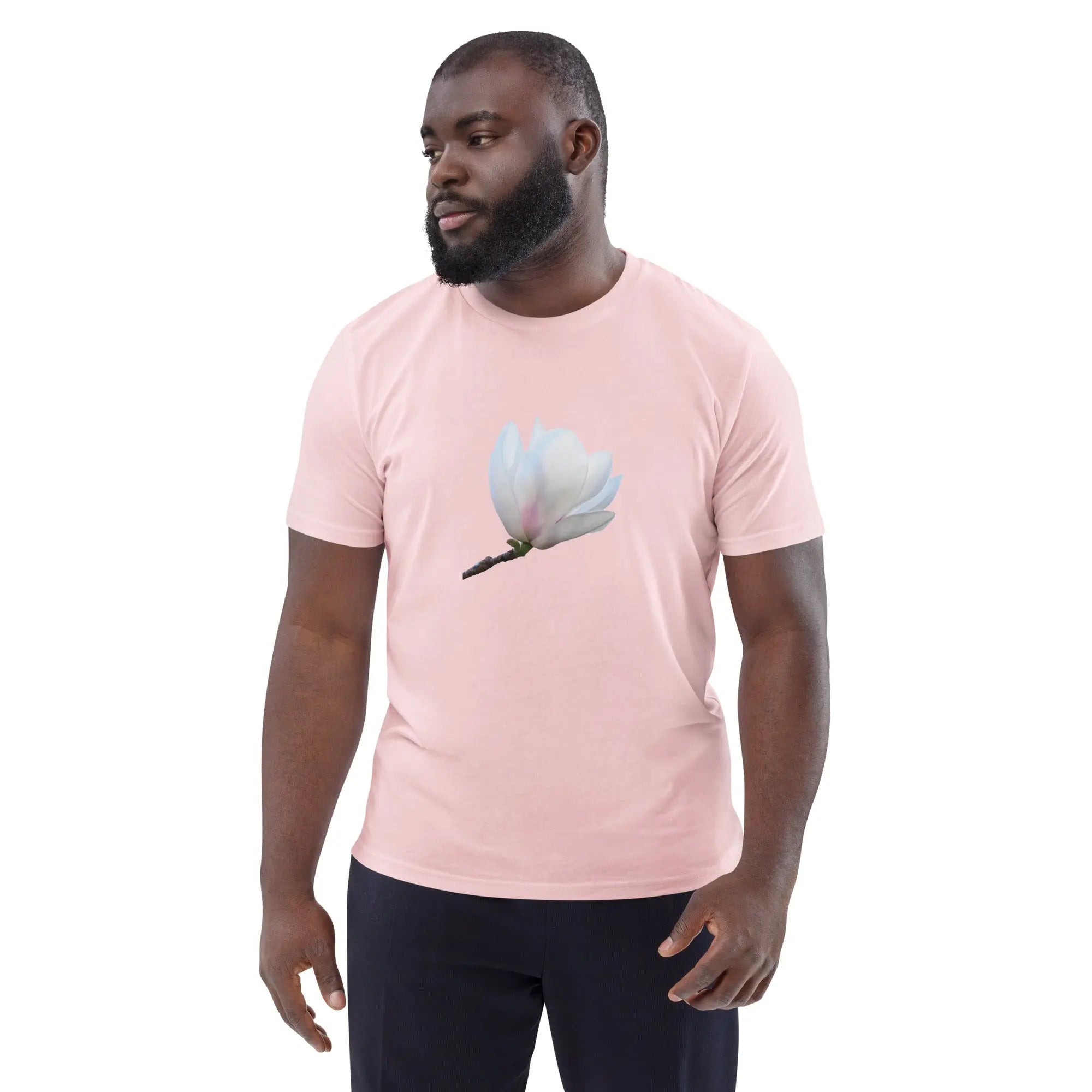 Fluorescent Flowers | Magnolia | Unisex Classic Short Sleeve T-Shirt BaDeYaDeYa