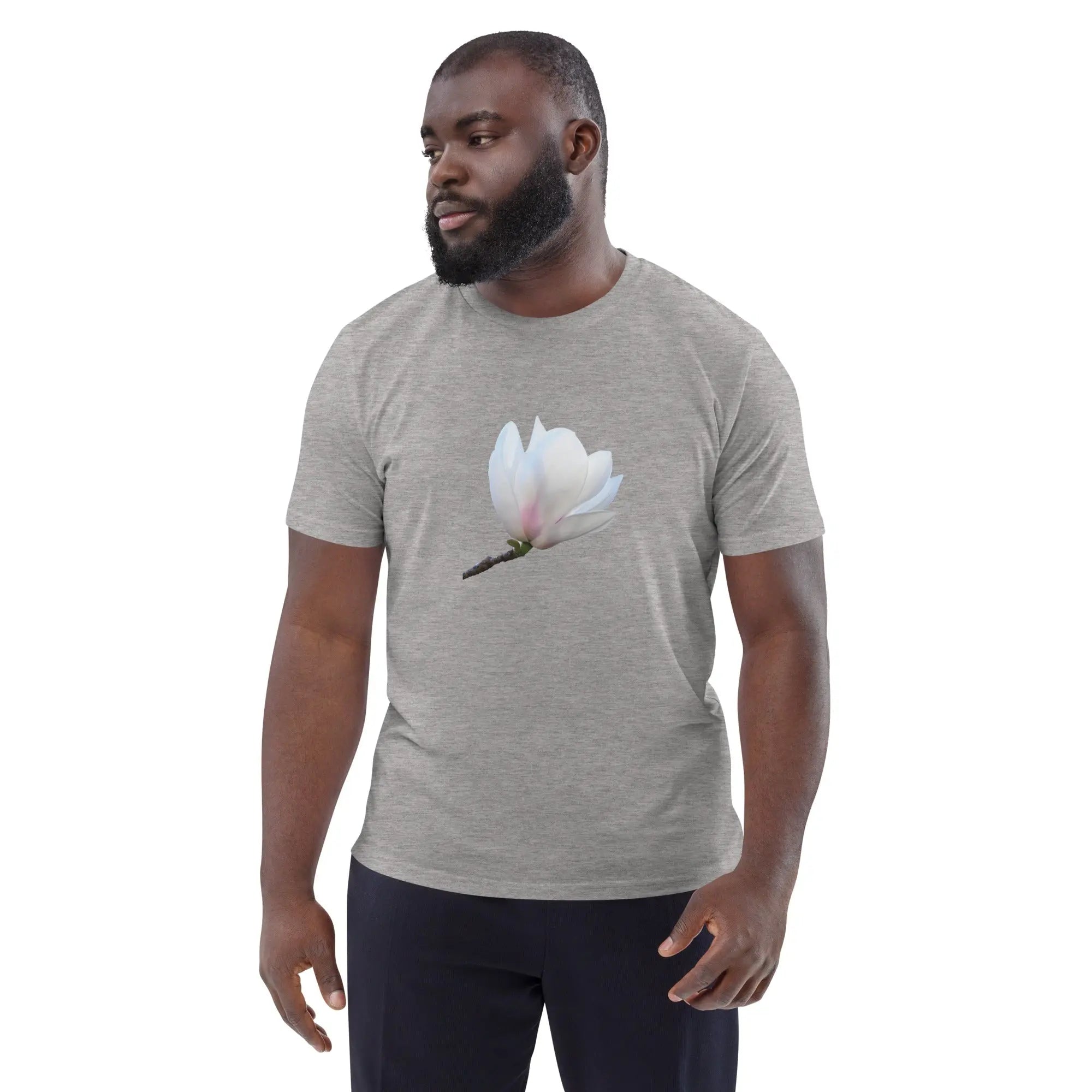 Fluorescent Flowers | Magnolia | Unisex Classic Short Sleeve T-Shirt BaDeYaDeYa