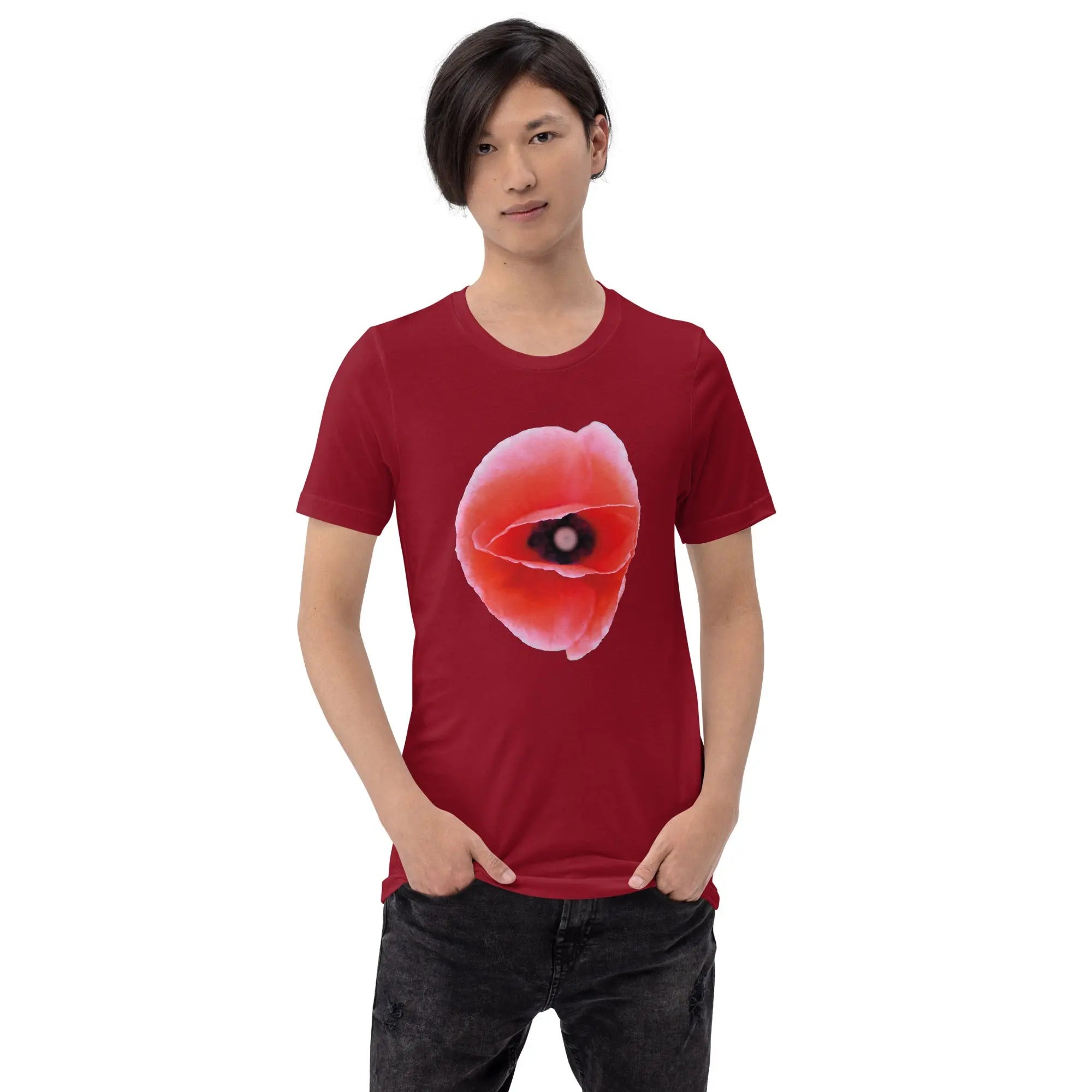 Queer Botanicals | Poppy | Unisex Staple Short Sleeve T-Shirt BaDeYaDeYa