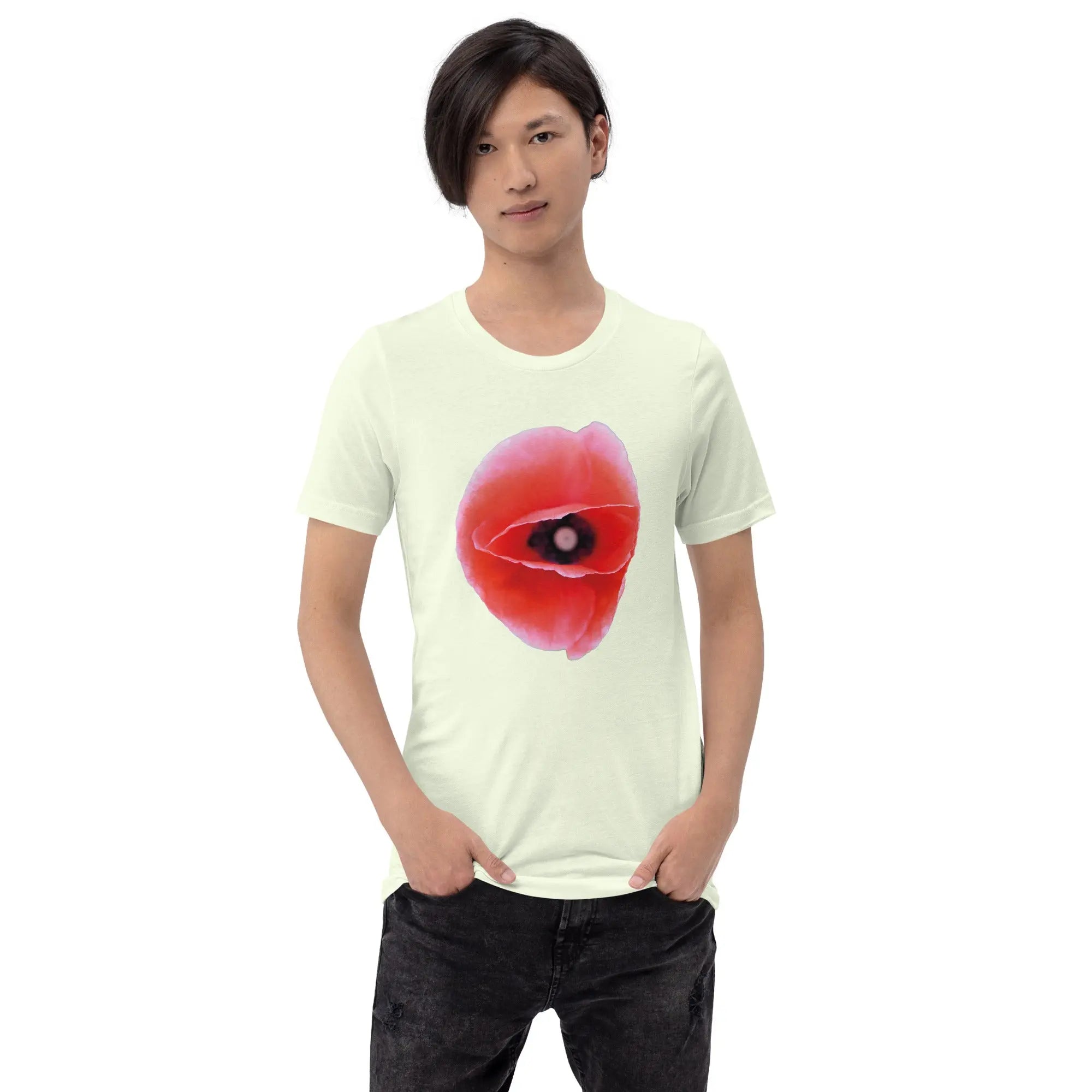 Queer Botanicals | Poppy | Unisex Staple Short Sleeve T-Shirt BaDeYaDeYa