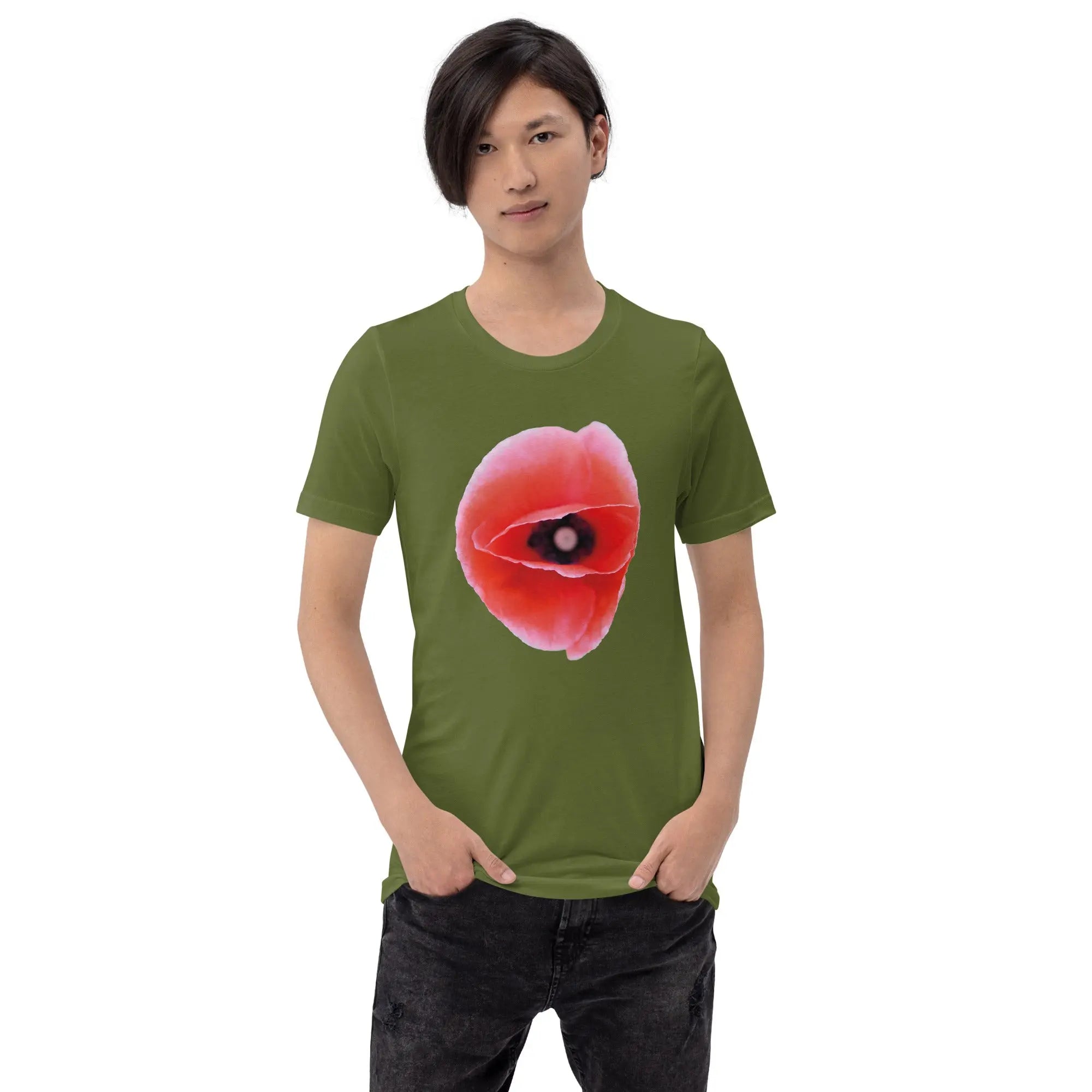 Queer Botanicals | Poppy | Unisex Staple Short Sleeve T-Shirt BaDeYaDeYa