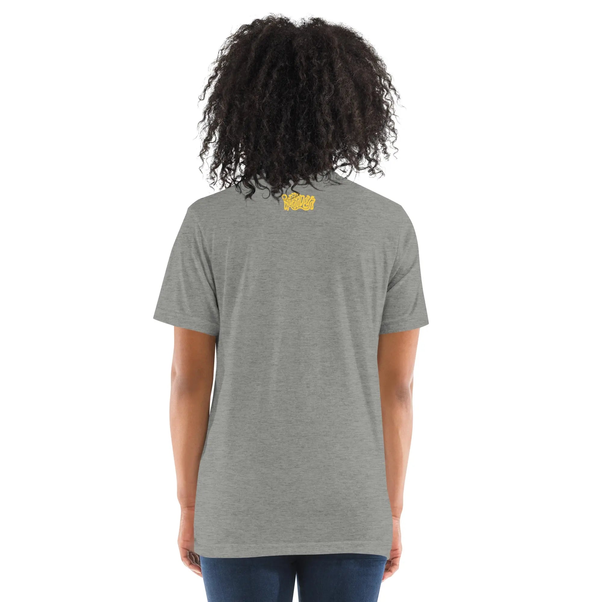 Fluorescent Flowers | Yellow Poppy | Unisex Vintage T-Shirt BaDeYaDeYa