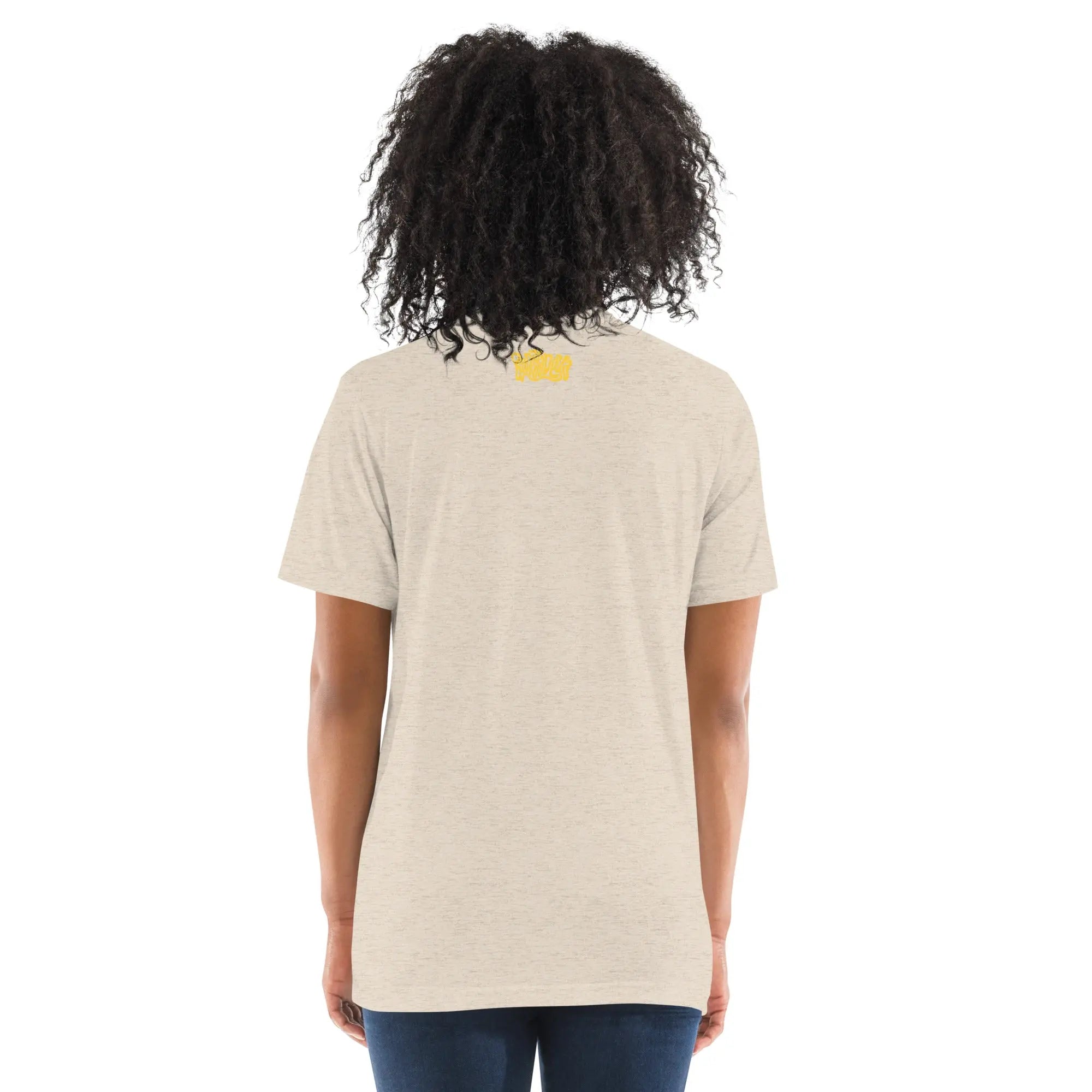 Fluorescent Flowers | Yellow Poppy | Unisex Vintage T-Shirt BaDeYaDeYa