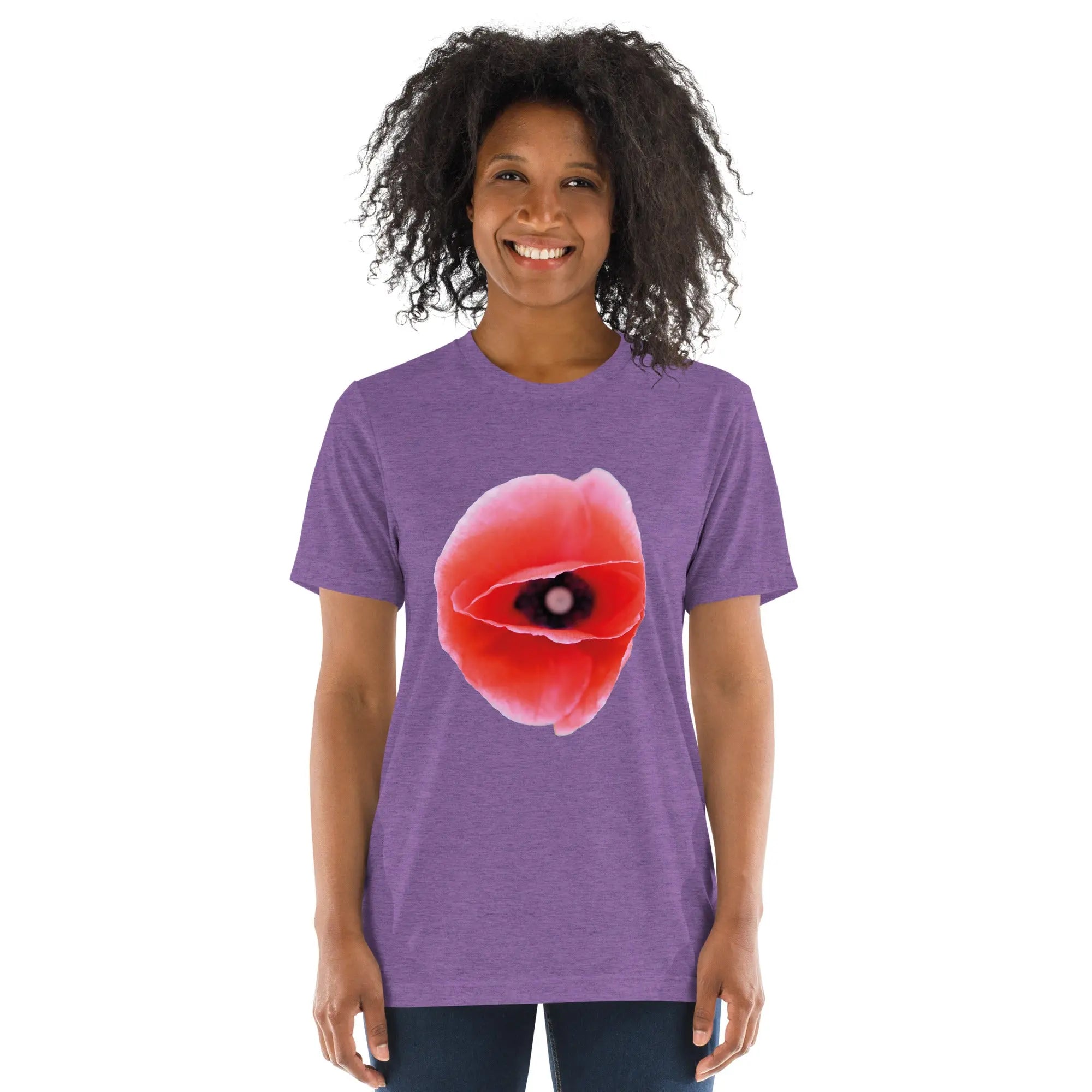 Queer Botanicals | Red Poppy | Unisex Vintage T-Shirt BaDeYaDeYa