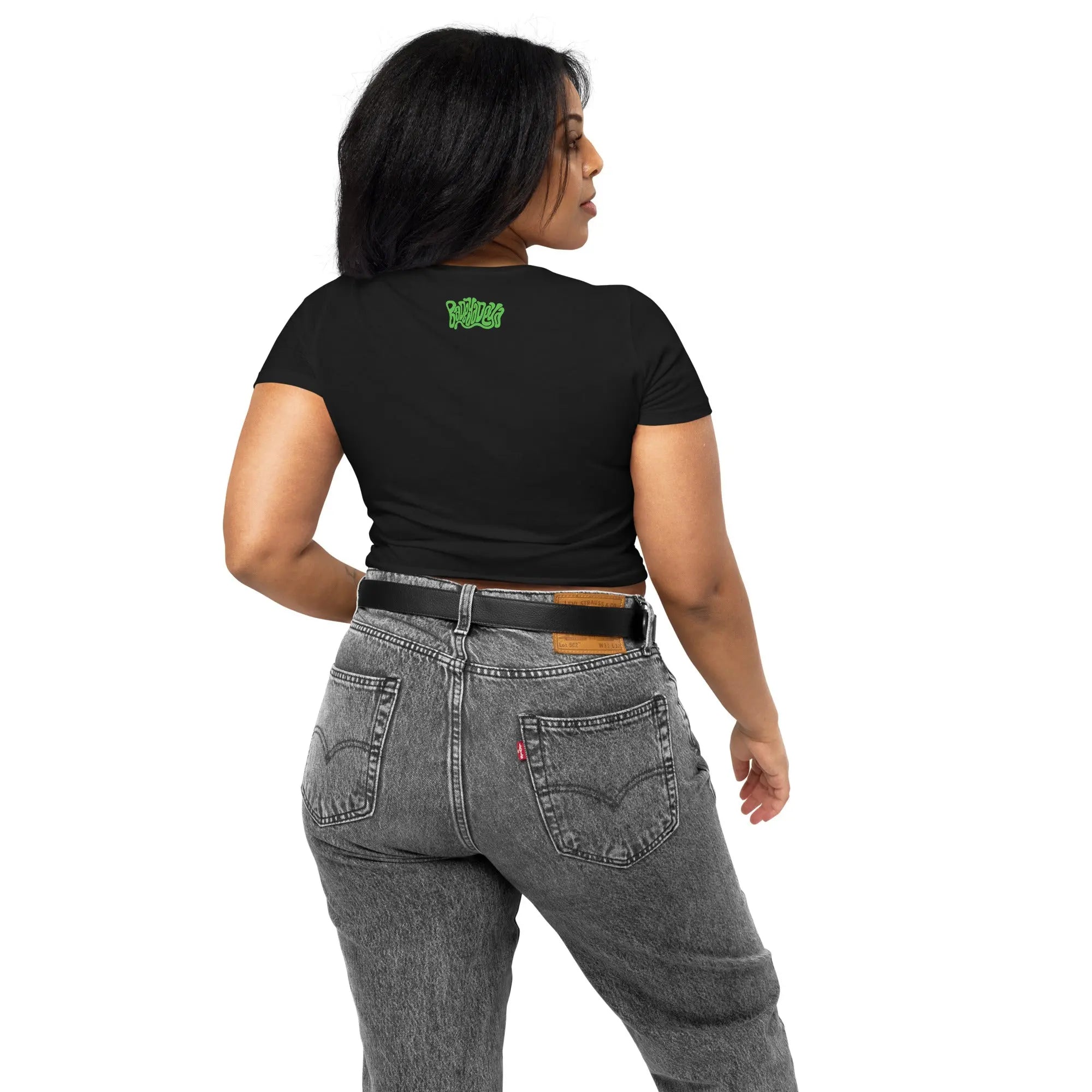 Queer Botanicals | Lime Rose | Women’s Fitted Crop Top BaDeYaDeYa