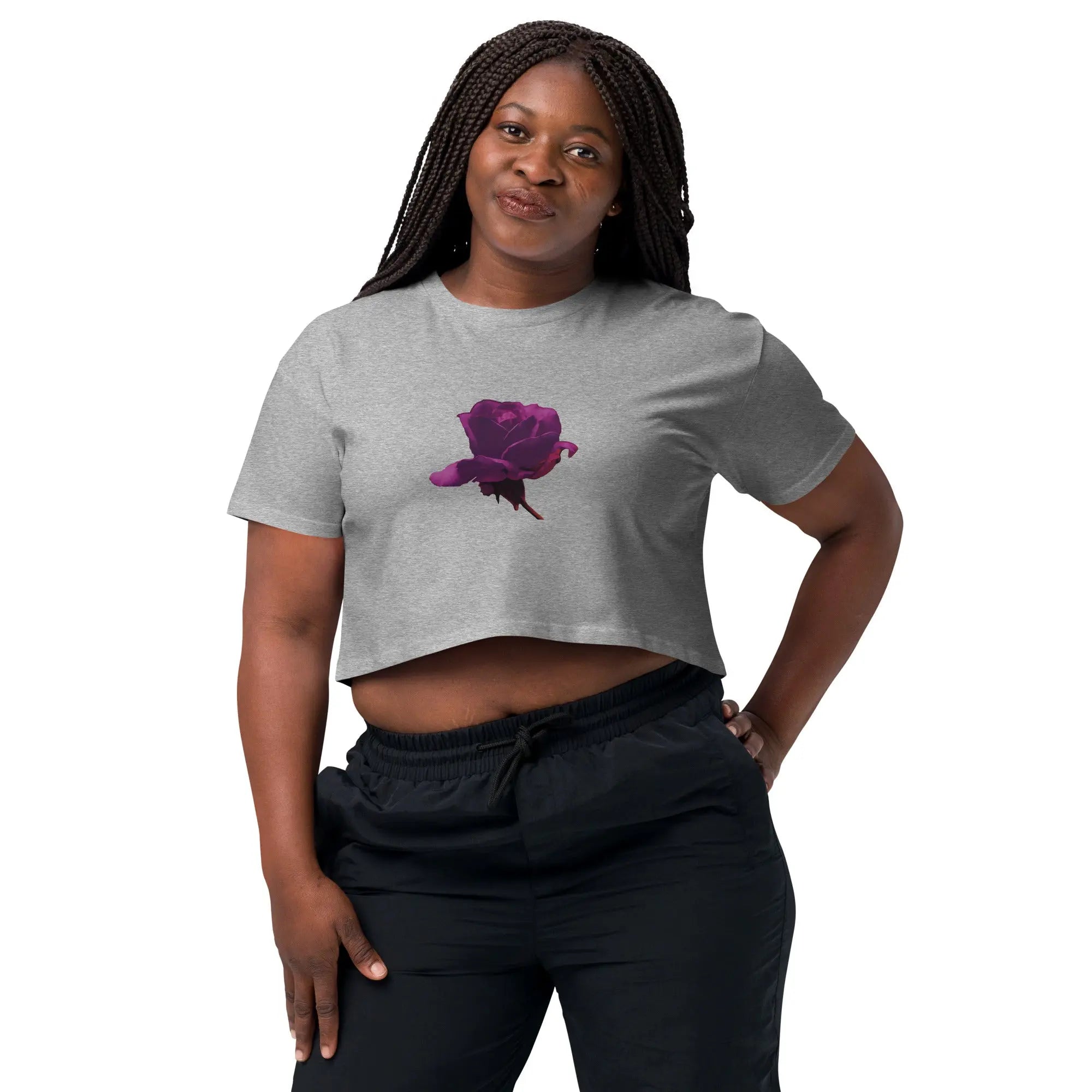 Queer Botanicals  | Bruised Rosebud | Women's/They Friendly Crop Top BaDeYaDeYa