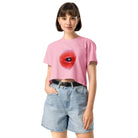 Queer Botanicals | Red Poppy | Women's/They Friendly Crop Top BaDeYaDeYa