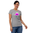 Queer Botanicals  | Violets | Women's Fitted Short Sleeve T-Shirt BaDeYaDeYa