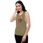 Queer Botanicals | Rainbow Rose | Women's Muscle T-Shirt BaDeYaDeYa