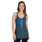 Queer Botanicals  | Blue Rose | Women's Racerback Tank Top BaDeYaDeYa