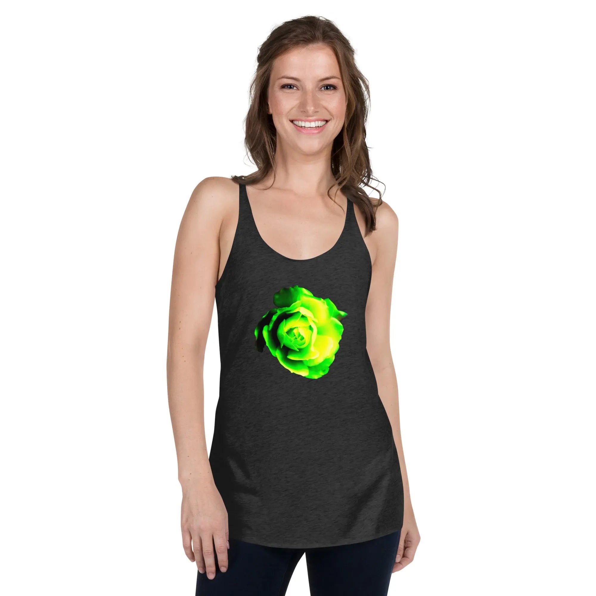 Queer Botanicals | Lime Rose | Women's Racerback Tank Top BaDeYaDeYa