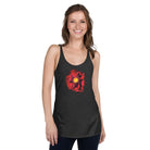 Queer Botanicals | Opening Red Poppy | Women's Racerback Tank Top BaDeYaDeYa