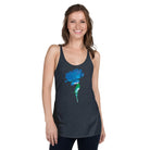 Queer Botanicals  | Blue Rose | Women's Racerback Tank Top BaDeYaDeYa