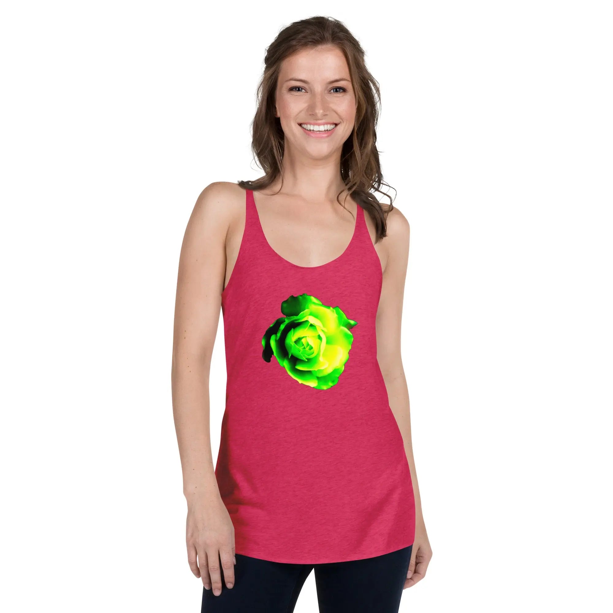 Queer Botanicals | Lime Rose | Women's Racerback Tank Top BaDeYaDeYa