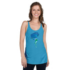 Queer Botanicals  | Blue Rose | Women's Racerback Tank Top BaDeYaDeYa